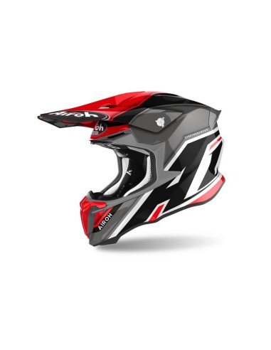 AIROH WYPRZEDAŻ KASK CROSS / ENDURO / ATV / QUAD TWIST 2.0 SHAKEN KOLOR CZARNY/CZERWONY/SZARY ROZMIAR S