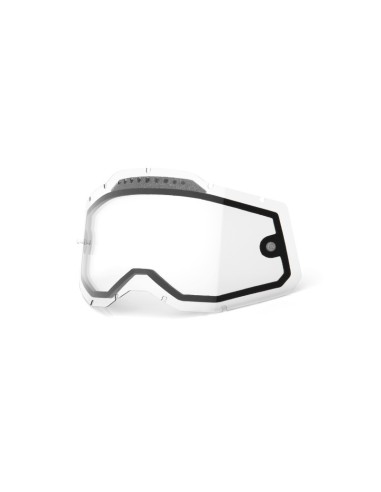 100 PROCENT RC2/AC2/ST2 REPLACEMENT LENS - VENTED DUAL PANE CLEAR, SZYBA/SZYBKA/SZYBKA DO GOGLI RACECRAFT 2/ACCURI 2/STRATA2