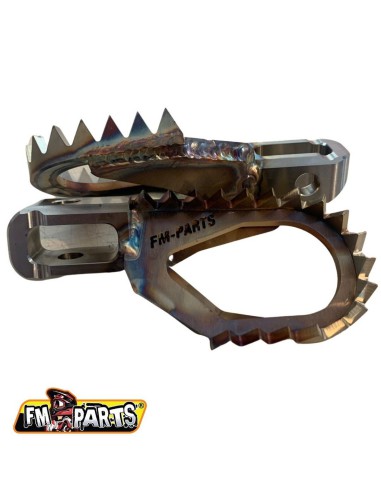 FM-PARTS OFFSET SPODNÓŻKI (KOMPLET) STAINLESS FOOTPEGS KTM / HUSQVARNA / GAS GAS '24 KOLOR STALOWY