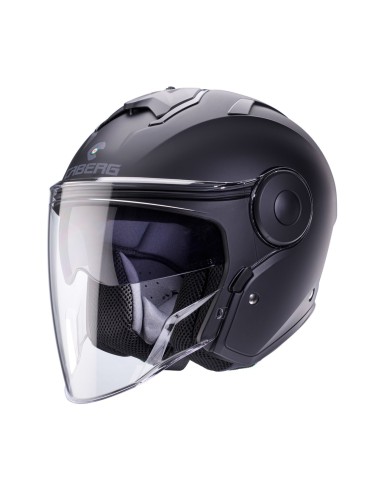 CABERG KASK OTWARTY JET Z BLENDĄ MODEL SOHO KOLOR CZARNY MAT ROZMIAR XS