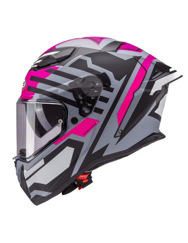 CABERG KASK INTEGRALNY Z BLENDĄ MODEL DRIFT EVO II HORIZON KOLOR SZARY MAT/CZARNY/FUKSJA (INTENSYWNY ODCIEŃ RÓŻOWEGO) ROZMIAR XS