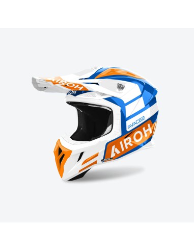 AIROH KASK CROSS / ENDURO / ATV / QUAD AVIATOR ACE 2 SAKE ORANGE GLOSS KOLOR POMARAŃCZOWY/BIAŁY/NIEBIESKI ROZMIAR M