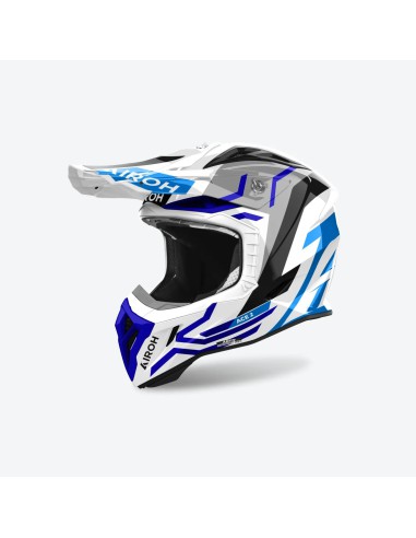 AIROH KASK CROSS / ENDURO / ATV / QUAD AVIATOR ACE 2 GROUND BLUE GLOSS KOLOR SZARY/BIAŁY/NIEBIESKI ROZMIAR M