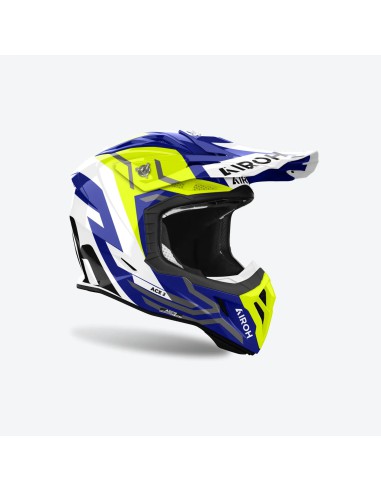 AIROH KASK CROSS / ENDURO / ATV / QUAD AVIATOR ACE 2 GROUND YELLOW GLOSS KOLOR NIEBIESKI/ŻÓŁTY FLUO/BIAŁY ROZMIAR XL