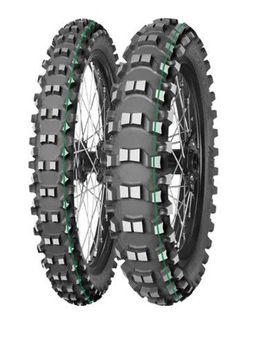 MITAS OPONA 120/90-18 TERRA FORCE-EX SM SUPER LIGHT (TECHNICAL ENDURO) (ZIELONY PASEK) 65R TYŁ DOT 03/2024