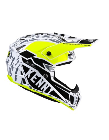 KENNY RACING KASK CROSS/ENDURO MODEL PERFORMANCE MIPS STONE KOLOR CZARNY/BIAŁY/ŻÓŁTY ROZMIAR M ( 57 - 58 CM )