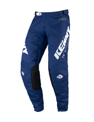 KENNY RACING SPODNIE CROSS/ENDURO MODEL TRACK RAW NAVY KOLOR NIEBIESKI/BIAŁY ROZMIAR 32