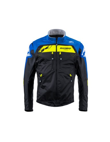 KENNY RACING KURTKA ADVENTURE/ENDURO MODEL SOFTSHELL BLUE KOLOR CZARNY/NIEBIESKI/ŻÓŁTY ROZMIAR M