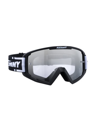 KENNY RACING GOGLE MODEL TRACK BLACK - CLEAR LENS - KOLOR CZARNY/BIAŁY SZYBKA PRZEŹROCZYSTA