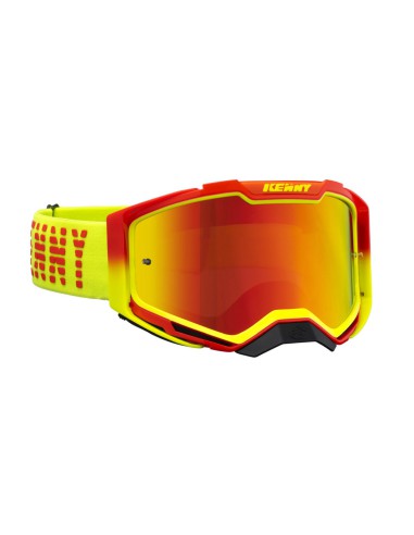 KENNY RACING GOGLE MODEL VENTURY RED/YELLOW KOLOR ŻÓŁTY FLUO/CZERWONY SZYBA CZERWONE LUSTRO