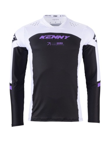 KENNY RACING KOSZULKA CROSS/ENDURO MODEL PERFORMANCE SOLID BLACK/PURPLE KOLOR BIAŁY/CZARNY/FIOLETOWY ROZMIAR M