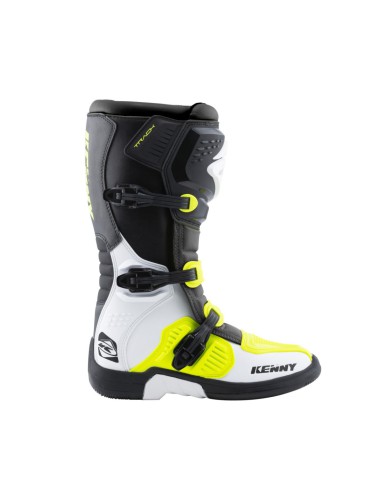 KENNY RACING BUTY CROSS/ENDURO MODEL TRACK WHITE/NEON YELLOW KOLOR BIAŁY/CZARNY/ŻÓŁTY FLUO ROZMIAR 40