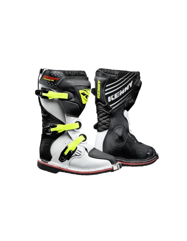 KENNY RACING BUTY CROSS/ENDURO MODEL TRACK KID/JUNIOR WHITE/BLACK/NEON YELLOW KOLOR CZARNY/BIAŁY/ŻÓŁTY FLUO ROZMIAR 35