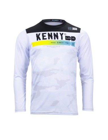 KENNY RACING KOSZULKA ROWEROWA MTB MODEL ELITE CAMO WHITE KOLOR BIAŁY/CZARNY ROZMIAR S