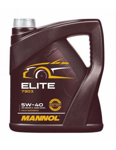 MANNOL OLEJ SILNIKOWY 4T ELITE 5W40 4L (API SN/CH-4, JASO MA2) SEMISYNTETYK (7903) (4)