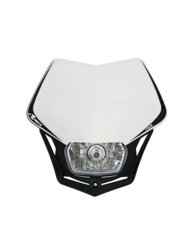 RACETECH (RTECH) LAMPA PRZEDNIA V-FACE KOLOR BIAŁY/CZARNY