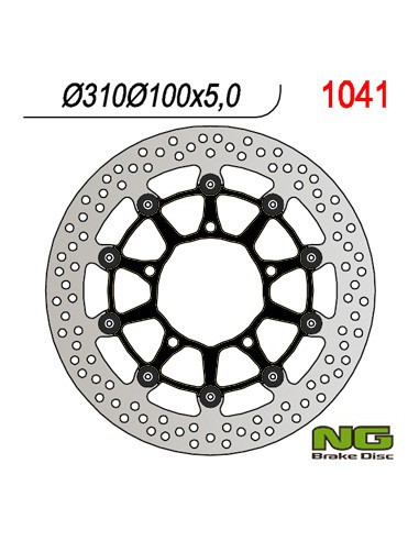 NG TARCZA HAMULCOWA PRZÓD SUZUKI GSR600/GSXR600 '06-'07, 750 '06, 1000 '05-'08, VZR 1800 '06-'13, VLZ 1800 '17 (310X100X5,0MM)