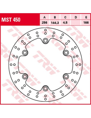 TRW LUCAS ZF TARCZA HAMULCOWA PRZÓD HONDA NSS 125 FORZA '15-, SH 300 '07-, (256X144X4,5MM)