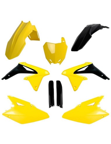 POLISPORT KOMPLET PLASTIKÓW (FULL KIT) SUZUKI RMZ 450 '08-'17 W ZESTAWIE TABLICA PRZEDNIA (8659300001) I OSŁONY AMORTYZARORÓW