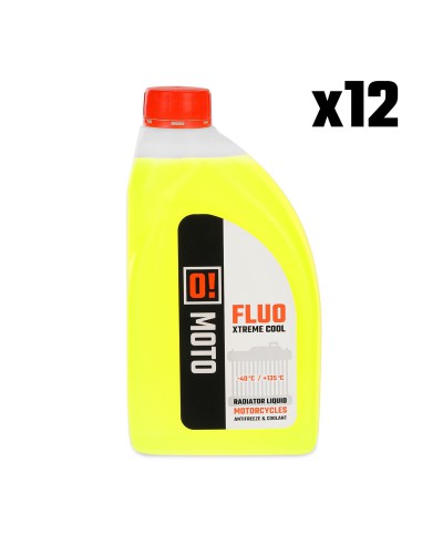 OMOTO ZESTAW 12 SZTUK PŁYN DO CHŁODNIC 1L O! FLUO XTREME COOL+135 GOTOWY DO UŻYCIA (O!MOTO) (OLE-001) (-40 DO +135) (PAKIET 12