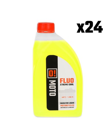 OMOTO ZESTAW 24 SZTUKI PŁYN DO CHŁODNIC 1L O! FLUO XTREME COOL+135 GOTOWY DO UŻYCIA (O!MOTO) (OLE-001) (-40 DO +135) (PAKIET 24