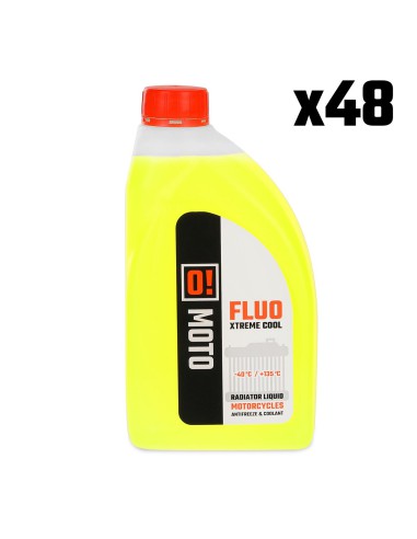 OMOTO ZESTAW 48 SZTUK PŁYN DO CHŁODNIC 1L O! FLUO XTREME COOL+135 GOTOWY DO UŻYCIA (O!MOTO) (OLE-001) (-40 DO +135) (PAKIET 48