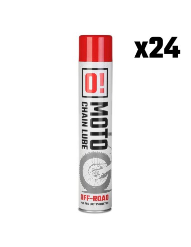 OMOTO ZESTAW 24 SZTUKI SPRAY SMAR DO ŁAŃCUCHA 750ML OFF ROAD O! CHAIN LUBE (O!MOTO) (OLE-023) (PAKIET 24 SZTUKI)