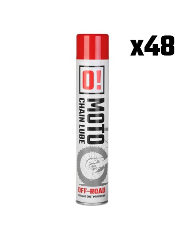 OMOTO ZESTAW 48 SZTUK SPRAY SMAR DO ŁAŃCUCHA 750ML OFF ROAD O! CHAIN LUBE (O!MOTO) (OLE-023) (PAKIET 48 SZTUK)