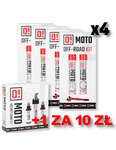 OMOTO ZESTAW 4+1 DO CZYSZCZENIA I SMAROWANIA ŁAŃCUCHA OFF ROAD O! CHAIN CARE AND PROTECTION 2+1 ZESTAW Z SZCZOTKĄ + OMOTO ZESTAW