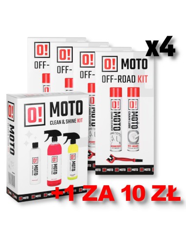 OMOTO ZESTAW 4+1 DO CZYSZCZENIA I SMAROWANIA ŁAŃCUCHA OFF ROAD O! CHAIN CARE AND PROTECTION 2+1 ZESTAW Z SZCZOTKĄ + OMOTO ZESTAW