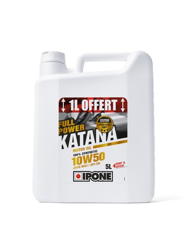 IPONE FULL POWER KATANA 10W50 OLEJ SILNIKOWY 100 % SYNTETYK 5L (ESTER, MA2) - PROMOCJA 4+1 (AKC) (4)