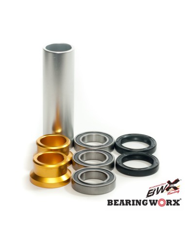 BEARING WORX ŁOŻYSKA KOŁA TYLNEGO Z USZCZELNIACZAMI I TULEJKAMI SUZUKI RMZ 250 07-17, RMZ 450 05-19 KOLOR ZŁOTY (25-1250)