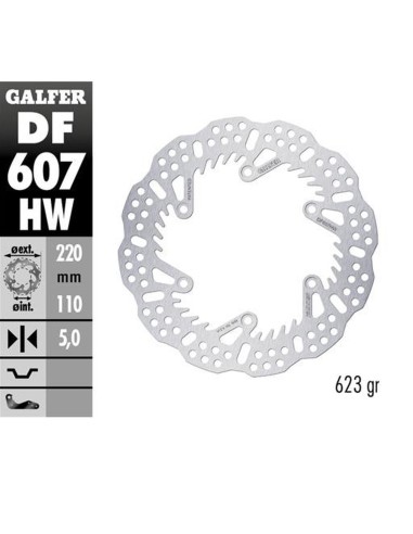 GALFER TARCZA HAMULCOWA TYŁ KTM SX/EXC/SX-F/EXC-F '93-'23 GS/MX/LC4 '93-'23 GAS GAS EC/EC-F/MC/MC-F '21-'24 HUSQVARNA