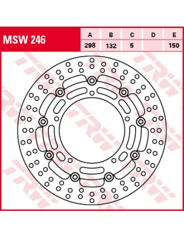 TRW LUCAS ZF TARCZA HAMULCOWA PRZÓD YAMAHA YZF R25, YZF R3, MT-03 '15-, FZ-6N/S FAZER '04-'10, XJ6 600N/F/S DIVERSION '09-'16,