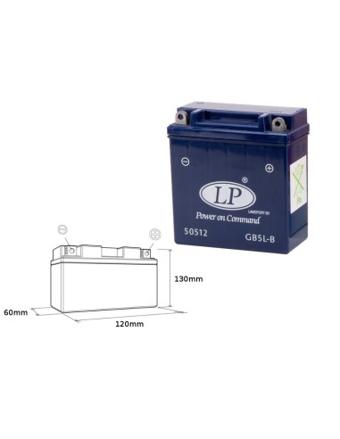 LANDPORT AKUMULATOR ŻELOWY GB5L-B (MG LB5L-B) 12V 5AH 120X60X128 MM BEZOBSŁUGOWY - ZALANY (6)