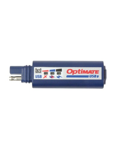 OPTIMATE ŁADOWARKA USB ZE ZŁĄCZEM SAE ORAZ WSKAŹNIKIEM NAŁADOWANIA AKUMULATORA (5V 2400MA) (EL)