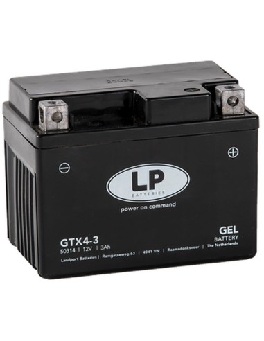 LANDPORT AKUMULATOR ŻELOWY GTX4-3 (MG LTX4-3) (G12-4) 12V 4AH 114X71X86 BEZOBSŁUGOWY - ZALANY (10) G12-4 L