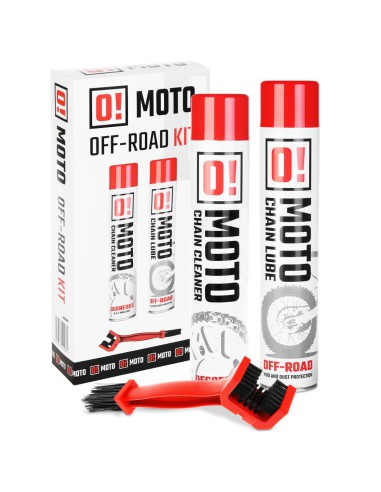 OMOTO ZESTAW DO CZYSZCZENIA I SMAROWANIA ŁAŃCUCHA OFF ROAD O! CHAIN CARE AND PROTECTION 2+1 ZESTAW Z SZCZOTKĄ (2 X 750ML)