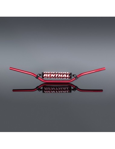 RENTHAL KIEROWNICA 7/8 CALA (22MM) MX HANDLEBAR RED ENDURO PADDED KOLOR CZERWONY Z GĄBKĄ