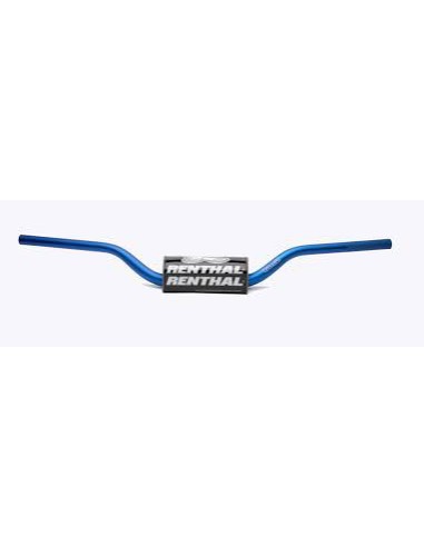 RENTHAL KIEROWNICA 1,1/8 CALA (28,6MM) MX FATBAR HANDLEBAR BLUE YAMAHA YZ/YZF +7 KOLOR NIEBIESKI Z GĄBKĄ