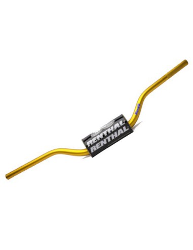 RENTHAL KIEROWNICA 1,1/8 CALA (28,6MM) MX FATBAR HANDLEBAR GOLD HONDA CR/CRF, KAWASAKI KX/KXF KOLOR ZŁOTY Z GĄBKĄ