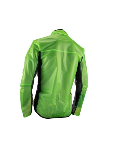 LEATT KURTKA PRZECIWDESZCZOWA MTB ROWEROWA (PÓŁPRZEŹROCZYSTA) JACKET RACECOVER LIME KOLOR ŻÓŁTY ROZMIAR L