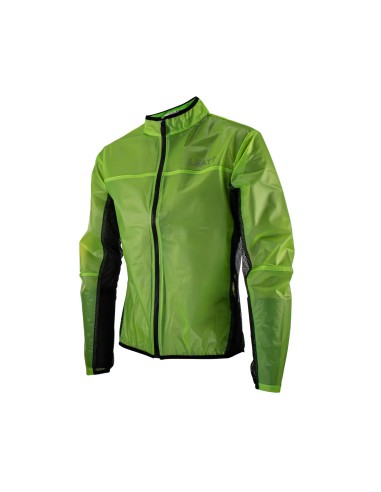 LEATT KURTKA PRZECIWDESZCZOWA MTB ROWEROWA (PÓŁPRZEŹROCZYSTA) JACKET RACECOVER LIME KOLOR ŻÓŁTY ROZMIAR XL