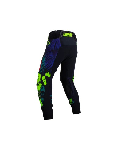 LEATT NOWOŚĆ SPODNIE MOTO 5.5 I.K.S PANTS JUNGLE KOLOR CZARNY/GRANATOWY/ZIELONY FLUO ROZMIAR L