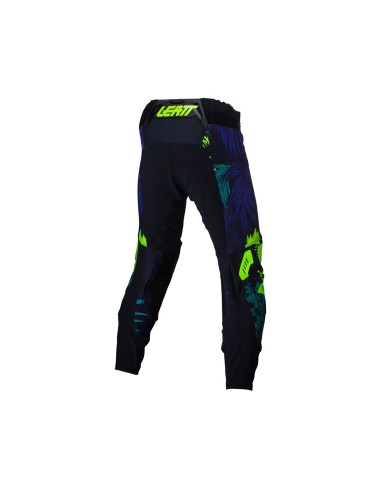 LEATT NOWOŚĆ SPODNIE MOTO 5.5 I.K.S PANTS JUNGLE KOLOR CZARNY/GRANATOWY/ZIELONY FLUO ROZMIAR XL