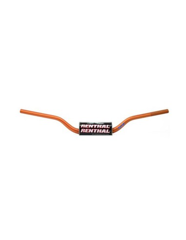 RENTHAL KIEROWNICA 1,1/8 CALA (28,6MM) MX FATBAR HANDLEBAR ORANGE KTM SX 85 2013 ON PADDED KOLOR POMARAŃCZOWY Z GĄBKĄ