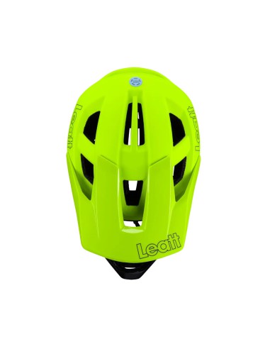 LEATT NOWOŚĆ KASK ROWEROWY MTB ENDURO 2.0 (WYPINANA SZCZĘKA) V24 LIME KOLOR CZARNY/ŻÓŁTY FLUO ROZMIAR L (59-63 cm)