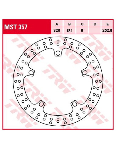 TRW LUCAS TARCZA HAMULCOWA PRZÓD BMW F 800 GT 13-, S 1000 / R / RR / XR 09-, R 1100 S 99-05, R 1150 R / RS / RT 00-06, K 1200 LT