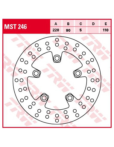 TRW LUCAS TARCZA HAMULCOWA TYŁ SUZUKI GSXR 600 / 750 96-18, SV 650 03-10, GSXR 1000 01-16, SV 1000 03-08, TL 1000 97-01