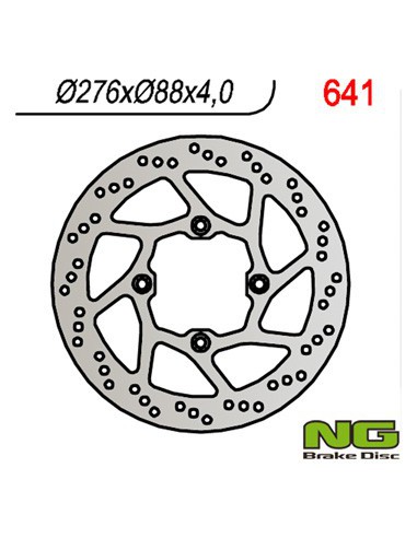 NG TARCZA HAMULCOWA PRZÓD HONDA XL 125 V VARADERO '01-'13 (276X88X4) (4X10,5MM)